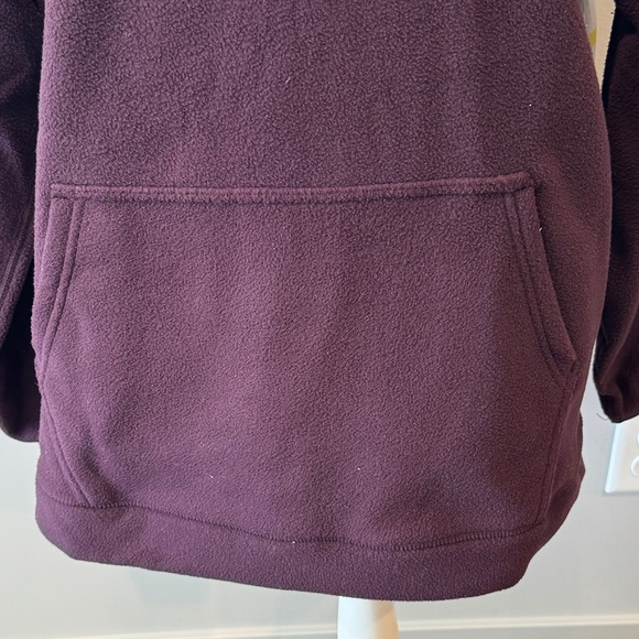 Zella Deep Plum Hooded Long Fleece Sweatshirt - Picture 4 of 12